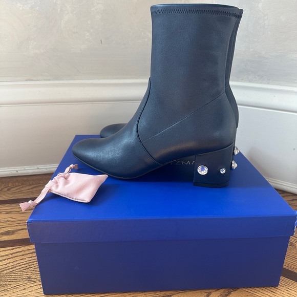 Stuart Weitzman Allshine 60 Bootie‎ Size 9 Nice Blue - Picture 4 of 12